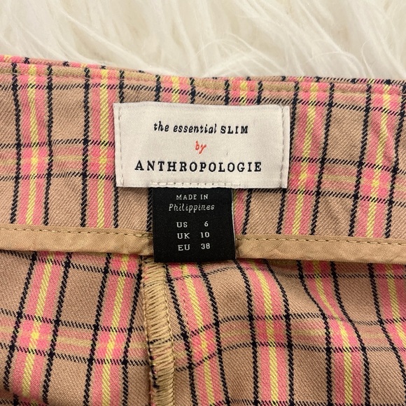 Anthropologie the Essential Slim Plaid Pants - Picture 9 of 16